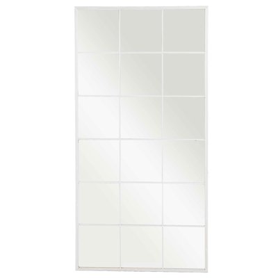 Miroir mural fenêtre métal blanc 180x90cm WADIGA