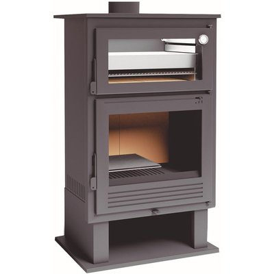 FM Poêle à bois en acier CH-8 9,5kW avec four inox FM BIOMASA