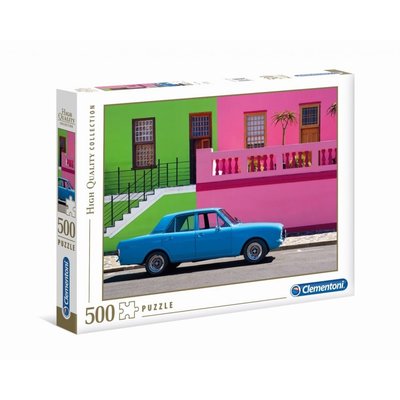 500 pièces - the blue car CLEMENTONI