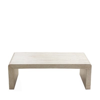 Table basse effet travertin 120x55cm - TOCOA DRAWER