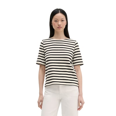 T-shirt à rayures droit en jersey doux MARC O'POLO