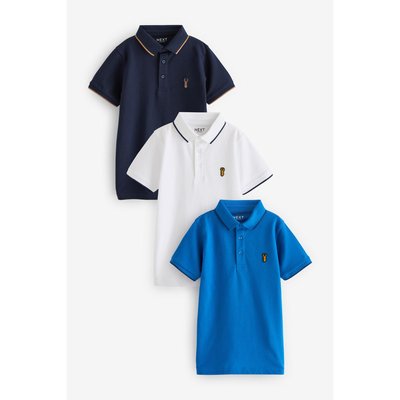Polos à manches courtes, lot de 3 NEXT