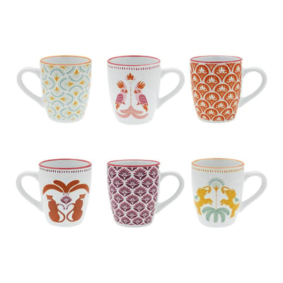 Lot de 6 mugs, ZOELA ARTIME