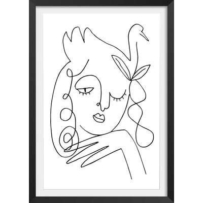 Affiche la femme au clin d'oeil HEXOA