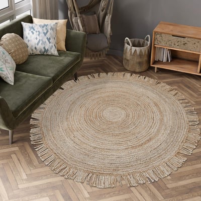 Tapis rond JT SATCH , tapis jute artisanal UN AMOUR DE TAPIS