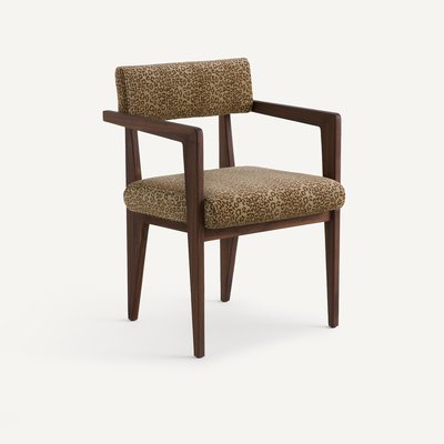 Fauteuil de table, revêtement imprimé félin, Izag AM.PM