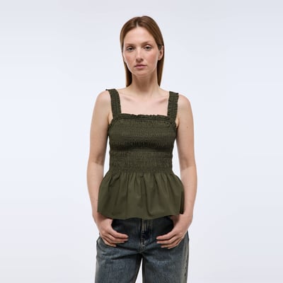 Top smocké en coton BIO GOTS MONOPRIX