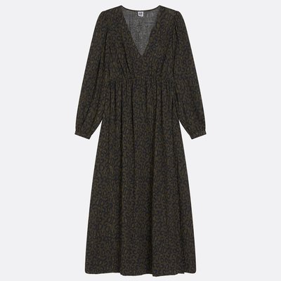 Robe longue imprimé léopard manches longues LA REDOUTE COLLECTIONS