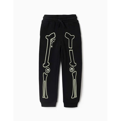 Pantalon de jogging en molleton avec imprimé qui brille dans le noir ZIPPY