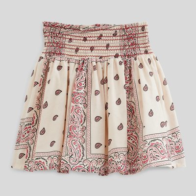 Jupe imprimée en coton MONOPRIX