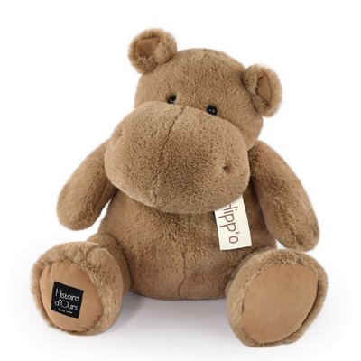 Peluche hippo chocolat 40 cm HO3204 HISTOIRE D'OURS