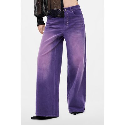 Pantalon en microvelours à jambe large DESIGUAL