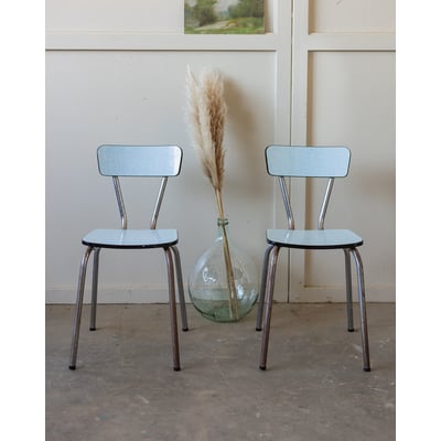 Paire de chaises en formica Alma N°1948 - Bon état DEBONGOUT