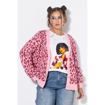 Cardigan oversize, motif léopard coloré STUDIO UNTOLD
