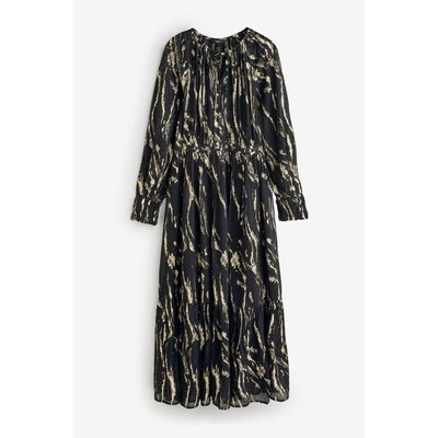 Robe midi à manches longues et volants boho NEXT