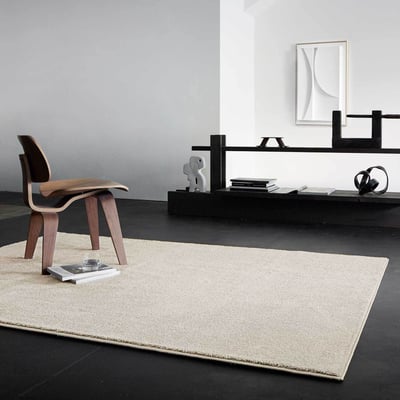Tapis salon uni poil ras ,  LOTTA WECON HOME