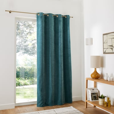 Calda Curtain in Velvet Look Chenille with Eyelets LA REDOUTE INTERIEURS