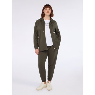 Sweat-shirt en doux tissu molletonné de coton avec capuche et fermeture éclair FIORELLA RUBINO