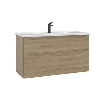 Meuble vasque 100 cm 2 tiroirs design moderne ELYO PIER IMPORT