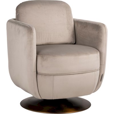 Fauteuil pivotant moderne en velours RECOLLECTION