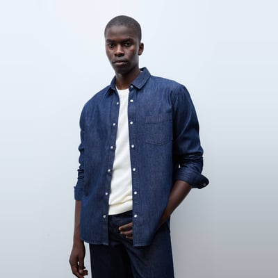 Chemise jean en coton BIO GOTS MONOPRIX