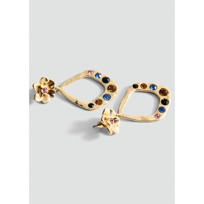 Boucles d'oreilles géométriques ornement cristaux MANGO