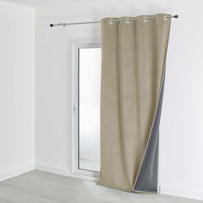 Rideau isolant et occultant en velours doublé polaire HOME MAISON