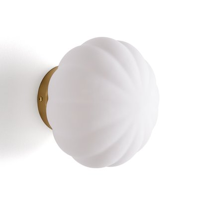 Applique laiton et verre opaline, Amia LA REDOUTE INTERIEURS