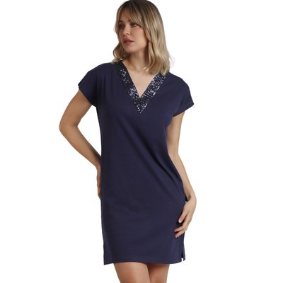 Robe SÉDUCTION plage manches courtes Sequins ADMAS