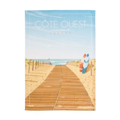 Torchon imprimé en coton, WIM CÔTE OUEST COUCKE