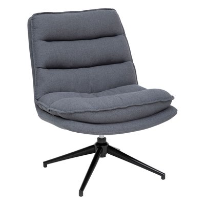Fauteuil pivotant en tissu et pieds métal HARPER ATMOSPHERA