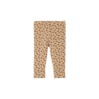 Legging léopard en maille côtelée VERTBAUDET