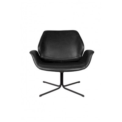 Fauteuil rotatif en simili cuir - NIKKI ZUIVER