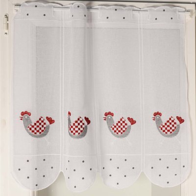 Brise bise aux broderies de poules HOME MAISON