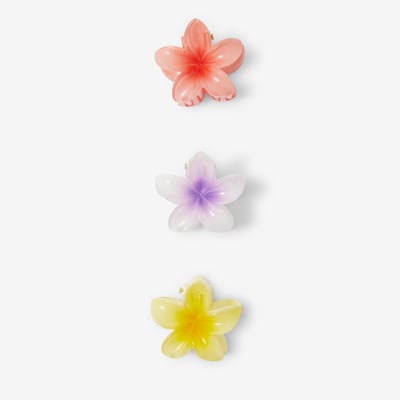 Set de 3 petites pinces à cheveux fleurs tropicales BALABOOSTE
