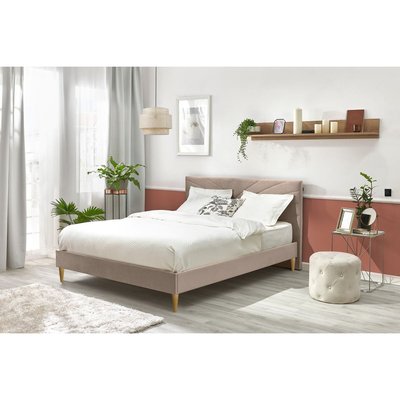 Lit bois revêtement tissu, VELVET BOBOCHIC