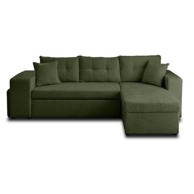 Canapé d'Angle Convertible en Velours texturé 4 places - CALIFORNIA LISA DESIGN