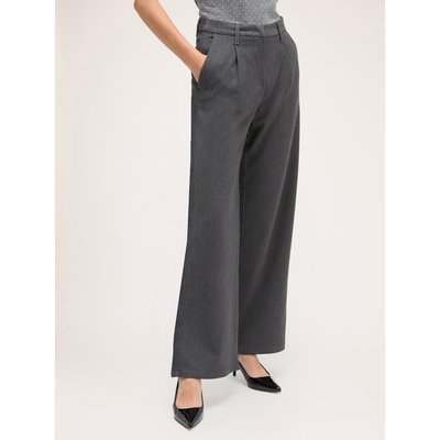 Pantalon large à fines rayures avec insert en denim dans le dos MOTIVI