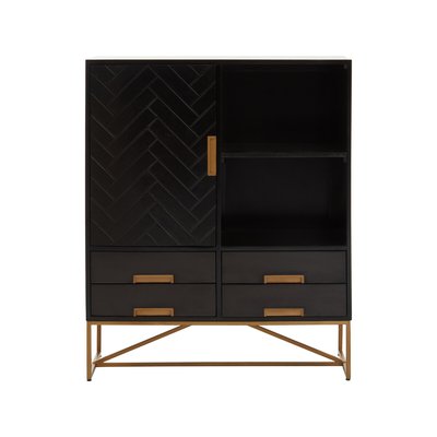 Mango Wood Herringbone Cabinet SO'HOME