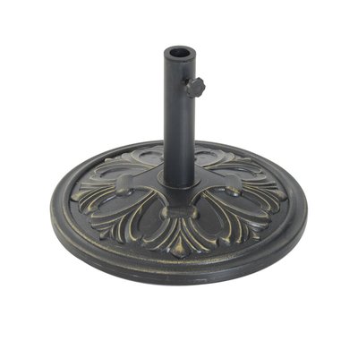 Pied de parasol rond motif fleurs lys 13 Kg OUTSUNNY