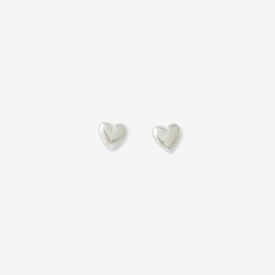 Puces d'oreilles cœur argentées - argent garanti 925 BALABOOSTE