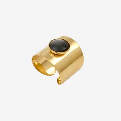 Bague ajustable plaquée or MINIMAL CAROLINE NAJMAN