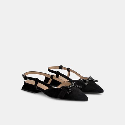 Chaussures plates à bout pointu avec détail de strass sur le bout ALMA EN PENA