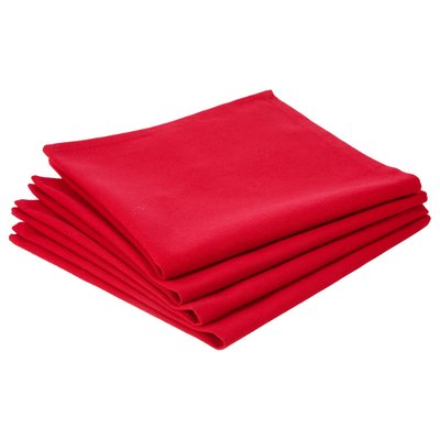 Lot 2x 4 Serviettes de table en coton TOILINUX