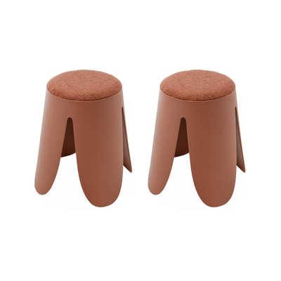 Tabouret empilable bouclette texturée (lot de 2) NIKI SWEEEK