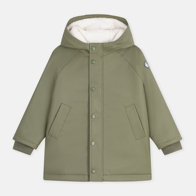 Giacca impermeabile invernale foderata, a tinta unita, con cappuccio PETIT BATEAU