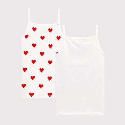 Lot de 2 maillots de corps à bretelles PETIT BATEAU