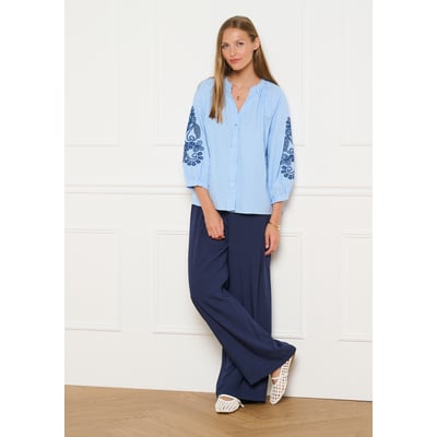Blouse brodée rayée LOLALIZA