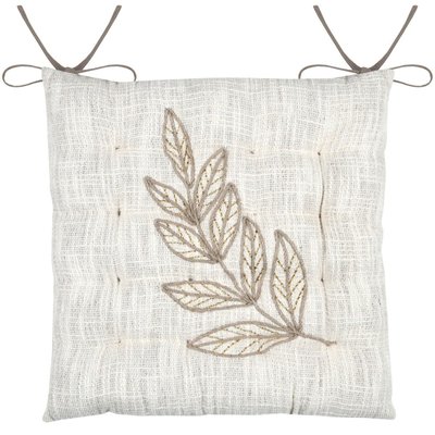 Lot de 4 galettes de chaise en coton HEMERA écru DECORATIE