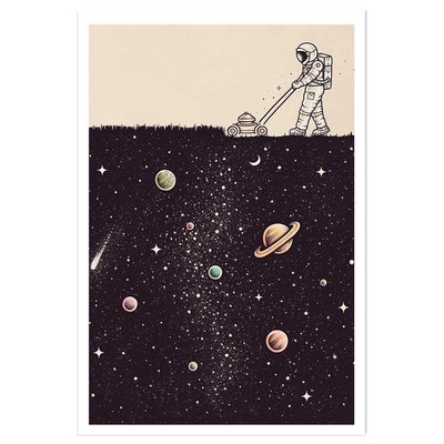 Affiche enfant space tondeuse HEXOA